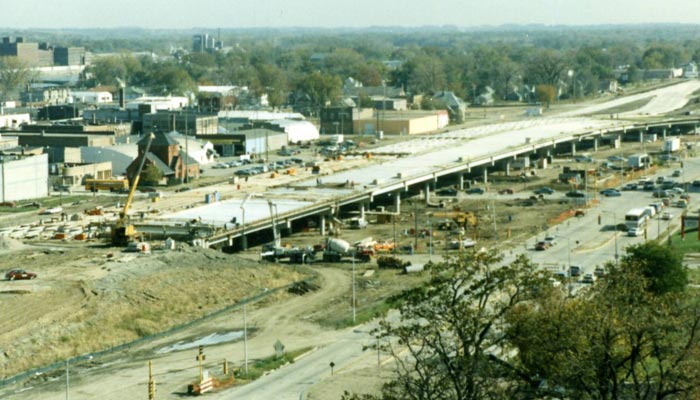 1990-92 Hwy 218 Construction through Waterloo, Iowa
